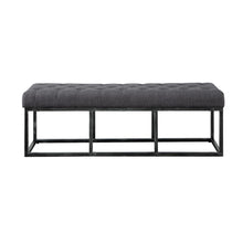 Load image into Gallery viewer, 24KF 48 Inch Upholstered Tufted Long Bench with Metal Frame Leg,  Bench with Padded Seat-Dark Gray