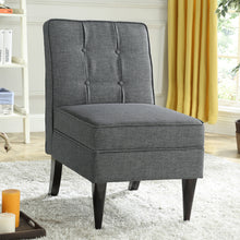 Load image into Gallery viewer, 24KF Accent Chair with Storage Modern Design Button Back -Dark Gray