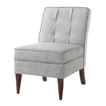 Load image into Gallery viewer, 24KF Modern Design Button Back Accent Chair with Storage-Light Gray