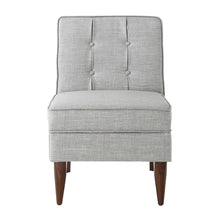 Load image into Gallery viewer, 24KF Modern Design Button Back Accent Chair with Storage-Light Gray