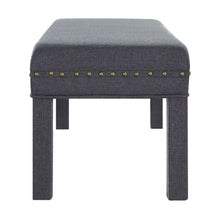 Load image into Gallery viewer, 24KF Upholstered Bed Bench with Nail Head Trim -Dark Gray