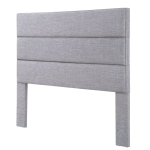 24KF Palisades Upholstered Headboard is Comfortable and on Style Queen/Full Size-Light Gray