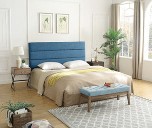 24KF Palisades Upholstered Headboard is Comfortable and on Style King/California King Size-Slate Blue