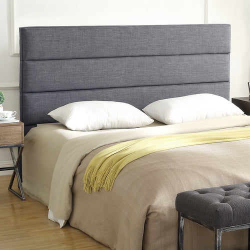 24KF Palisades Upholstered King Headboard is Comfortable and on Style King/California King Size-Dark Gray
