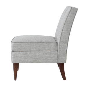 24KF Modern Design Button Back Accent Chair with Storage-Light Gray