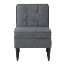 Load image into Gallery viewer, 24KF Accent Chair with Storage Modern Design Button Back -Dark Gray