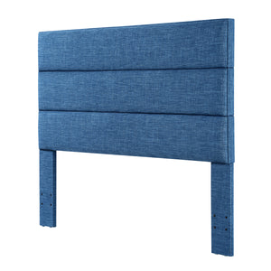 24KF Palisades Upholstered Headboard is Comfortable and on Style Queen/Full Size-Slate Blue