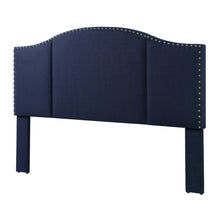Load image into Gallery viewer, 24KF Middle Century Headboard Upholstered Tufted Copper Nails King/California King-Navy Blue …