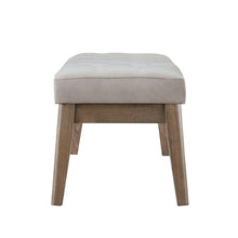 Load image into Gallery viewer, 24KF Velvet Upholstered Tufted Bench with Solid Wood Leg,Ottoman with Padded Seat-Taupe