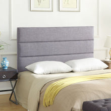 Load image into Gallery viewer, 24KF Palisades Upholstered Headboard is Comfortable and on Style Queen/Full Size-Light Gray