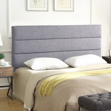 Load image into Gallery viewer, 24KF Palisades Upholstered King Headboard is Comfortable and on Style King/California King Size-Light Gray
