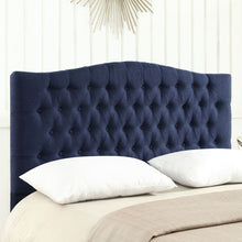 Load image into Gallery viewer, 24KF Upholstered Button Tufted Headboard is Comfortable and Classical Queen/Full Size- Navy Blue