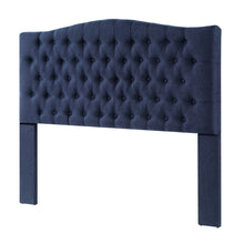 Load image into Gallery viewer, 24KF Upholstered Button Tufted Headboard is Comfortable and Classical Queen/Full Size- Navy Blue