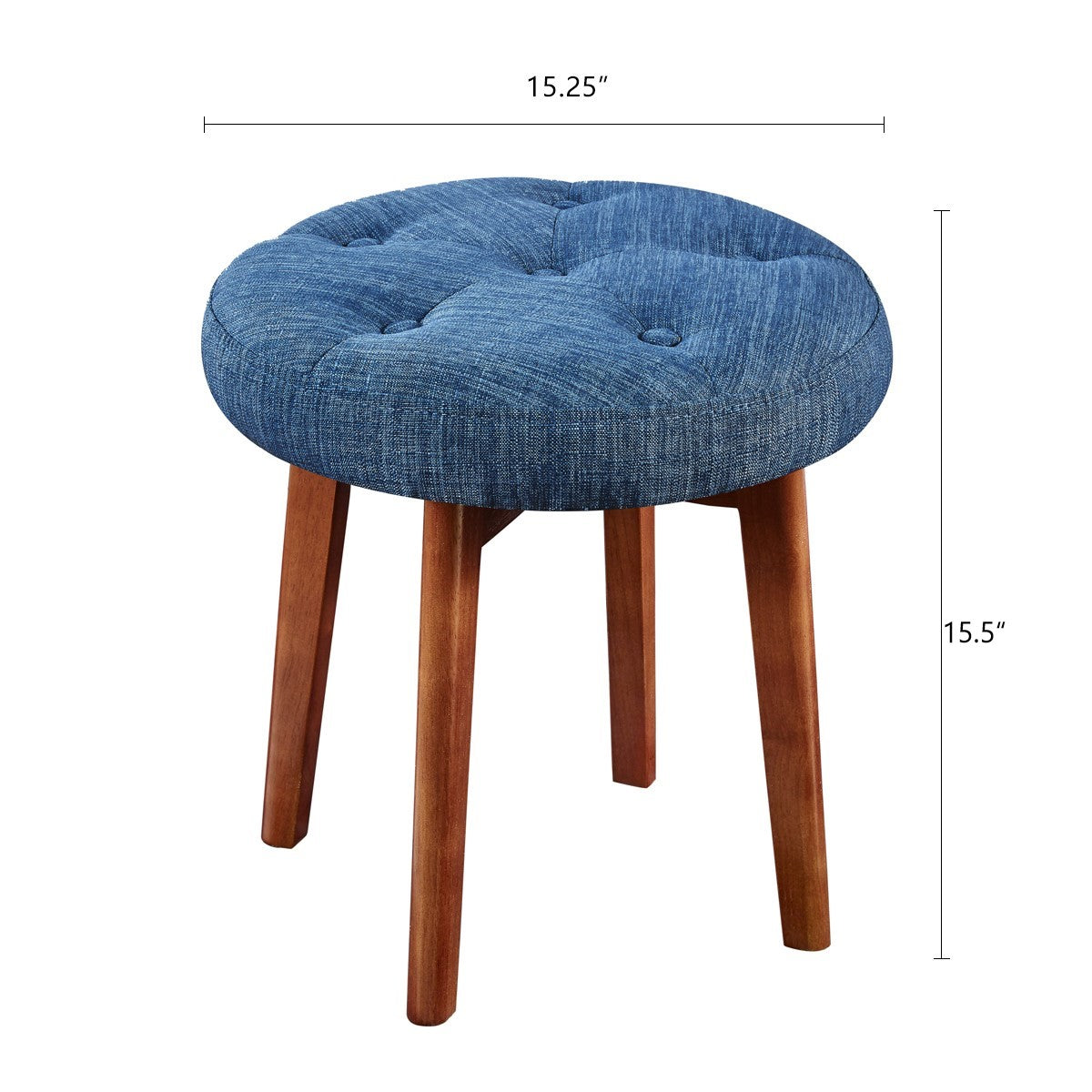 Small Foot Stools, Round Blue Padded Ottoman Foot Rest with Plastic Legs,  Footstools and Ottomans Small Comfy Footstool Upholstered for Living Room,  C for Sale in West Covina, CA - OfferUp